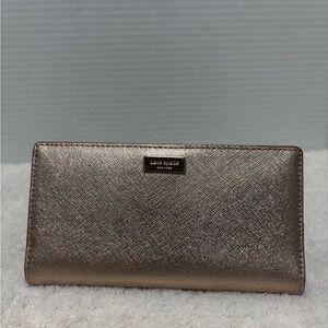 Kate Spade Laurel Way Rosegold Wallet NWOT